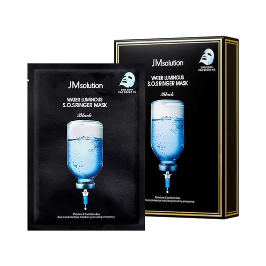 JMsolution WATER LUMINOUS S.O.S RINGER MASK Black(Pack of 10)