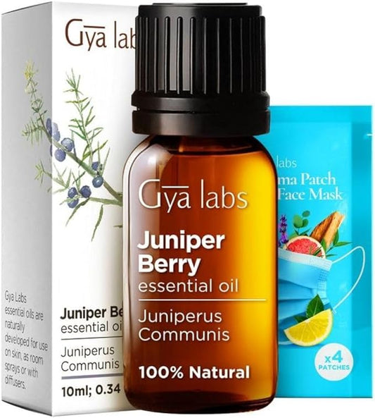 Gya Labs Juniper Berry Essential Oil for Diffuser - 0.34 Fl Oz - 100% Pure Natural Juniper Essential Oil for Skin & Candle Making - Fresh Woodsy & Fruity Scent