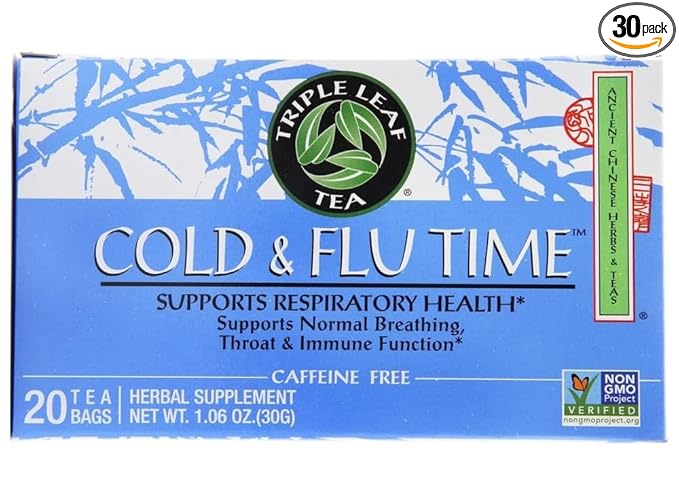 Chinese Medicinal Tea-Cold & Flu Time - Triple Leaf Tea - 20 - Bag