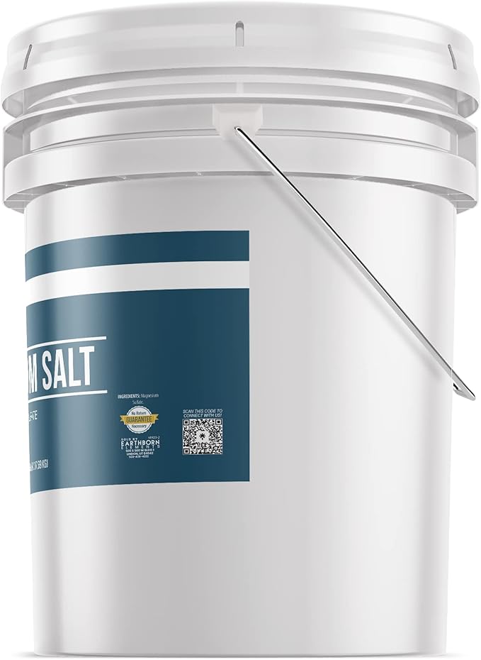 Earthborn Elements Eucalyptus Epsom Salt, Lavender Epsom Salt, & Epsom Salt Bundle (5 Gallons Each), Bulk Sizes, Pure & Undiluted, Soak & Clean