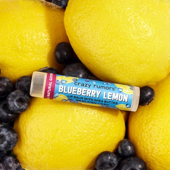 Crazy Rumors Blueberry Lemon Lip Balm. Plant-Based,