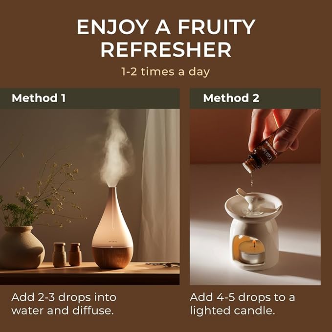 Gya Labs Clementine Essential Oil for Diffuser - 0.34 Fl Oz - 100% Pure Natural Clementine Oil for Dewy Skin, Massage, Candles Aromatherapy & Making Scent - Vitamin C