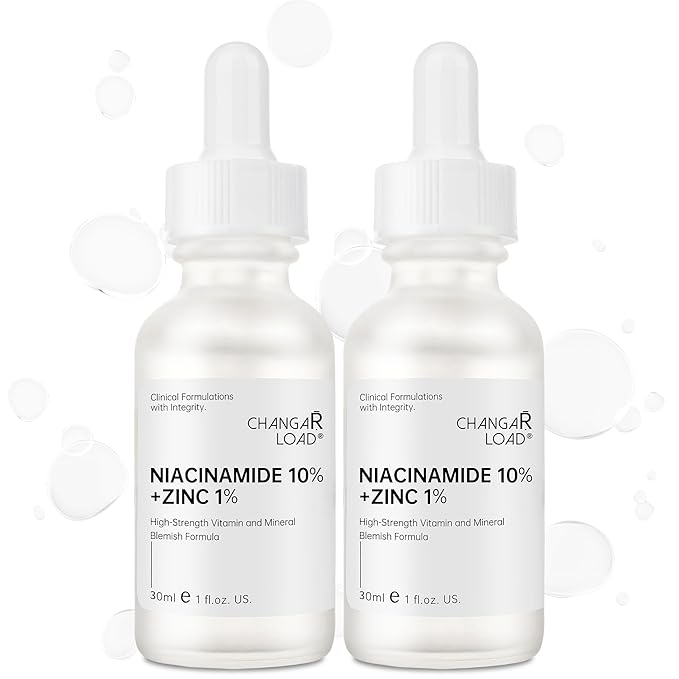 Niacinamide 10%+ Zinc 1% Serum For Face, Niacinamide Serum For Face, Dermatologist, Redness Relieve-30ml 1floz, 2Pcs