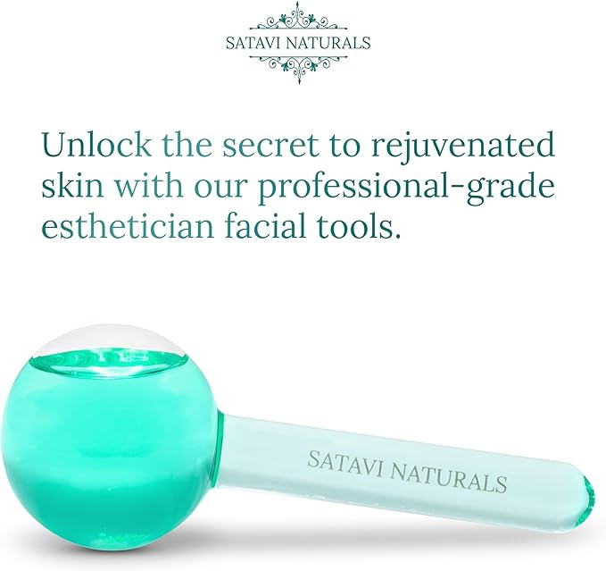 Beauty Ice Globes (Heat-Resistant & Freezer-Safe) Luxurious Facial Tools for Radiant Skin, Enhances Circulation to Tighten Skin, Reduce Puffiness, Minimize Pores, Alleviate Tension