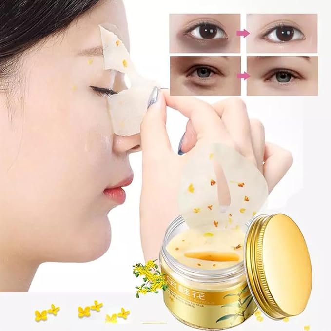 Gold osmanthus eye mask,24k gold