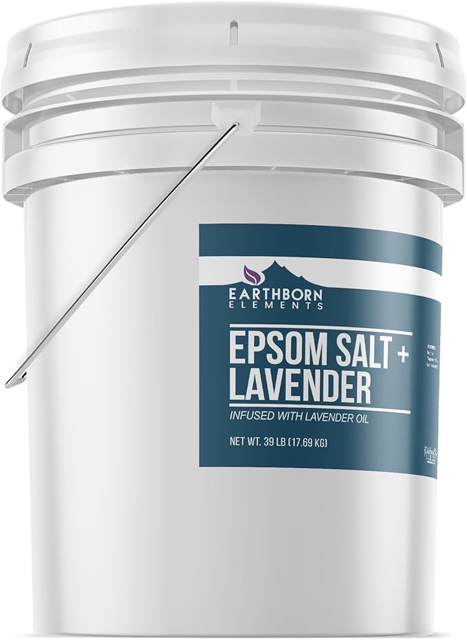 Earthborn Elements Lavender Epsom Salt, with Lavender Oil, Always Pure (5 Gallon)