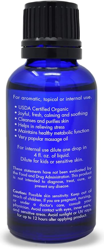 Organic, Bergamot Essential Oil, Food Grade, for Tea – 100% Pure, Bergamot Oil, by Zongle Therapeutics, 1 OZ