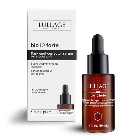 LULLAGE Bio10 Forte Intensive Dark Spot Corrector Face Serum for All Skin Types - B-CORE 221 Technology Vitamin C Serum for Women, 1 Fl Oz Dropper Bottle