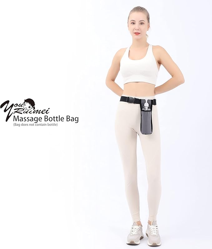 Massage Bottle Holster -2 Adjustable Massage Oil Bottle Pack (Grey, 1 Bottle)