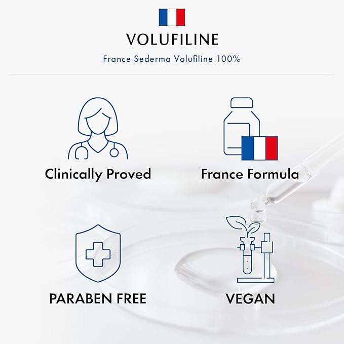 Volufiline Serum, 100% France Sederma Volufiline Concentrate for Plumping, Skin firming, Boost and Glass skin, glow Skincare for Face, lip and body, 11ml 0.37 fl. oz.