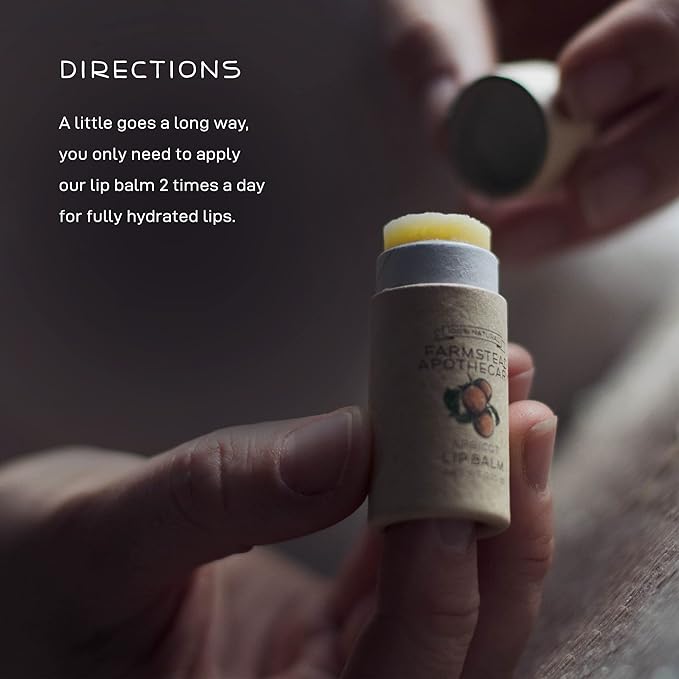 Farmstead Apothecary, Lip Balm Apricot, 0.25