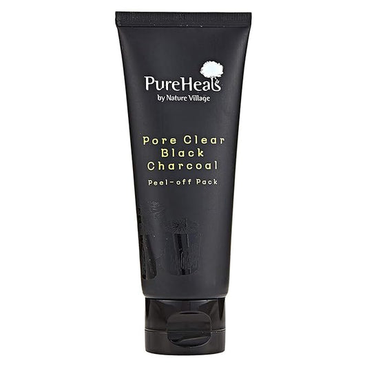Pureheal's Pore Clear Black Charcoal Peel-Off Pack 3.53 fl. oz. (100 g), Charcoal powder, National botanical ingredients, by Nature Village