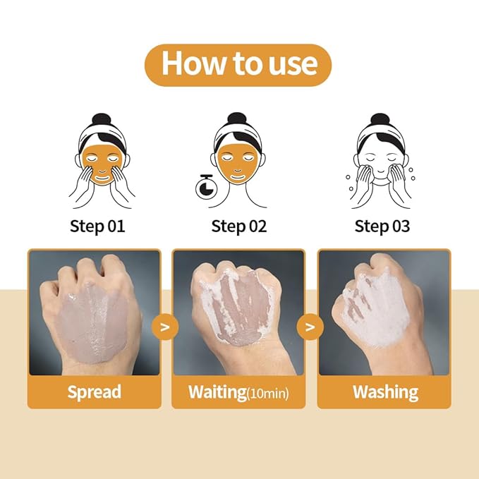 Volcanic Clay Blackhead Removal Mask for Oily Skin - Pore Tightening, Sebum Control, Skin Soothing K-Beauty Face Mask, 4.23oz