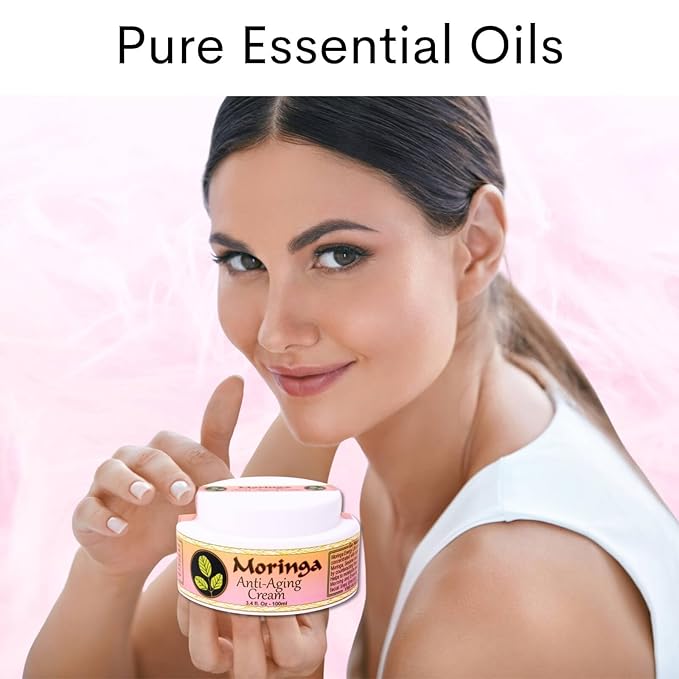 Moringa Anti Aging Cream 13 Natural Herbs with Antioxidants 3.4 oz
