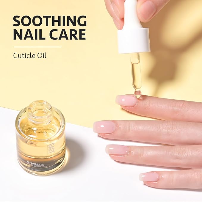 GAOY 20ml Cuticle Care Strengthener Oil and Clear Nail Swatch Sticks