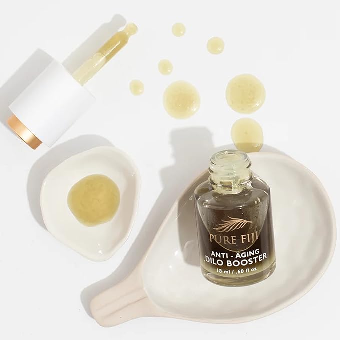 PURE FIJI Dilo Oil Anti-Aging Face Oil - Anti Aging Serum Moisturizer for Women and Man - Vitamin E and Vitamin A Serum Natural Moisturizing DILO Facial Oil, 0.5 oz