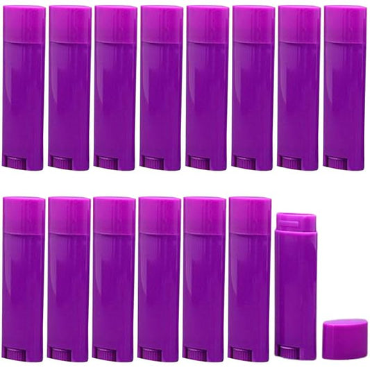 5ml 50Pcs Empty Oval Deodorant Lip Deodorants(Purple)