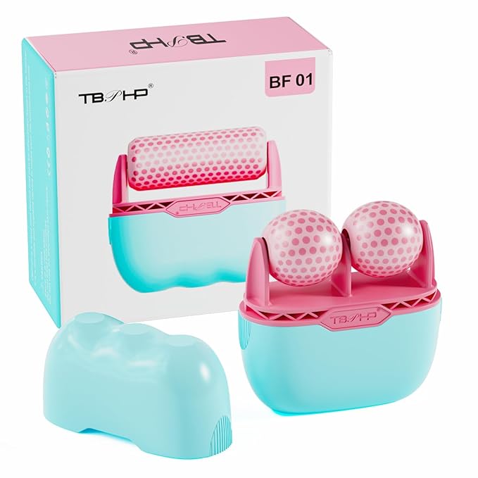TBPHP Ice Roller BF01 for Face & Eye with Plastic Cover Massager Face Massage Roller Tools (Pink)