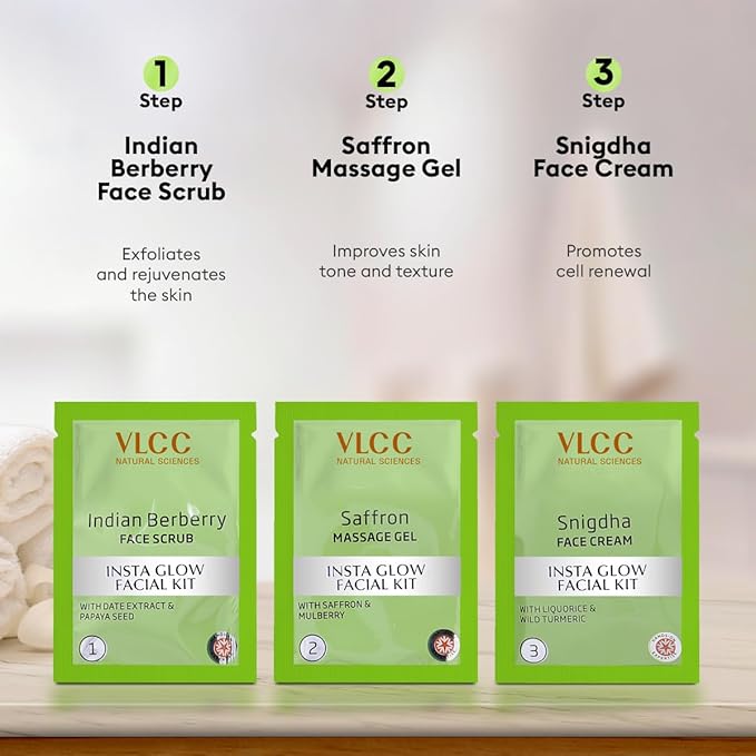 VLCC Salon Series Instaglow Facial Kit (6 Facials)(240gm+12ml)