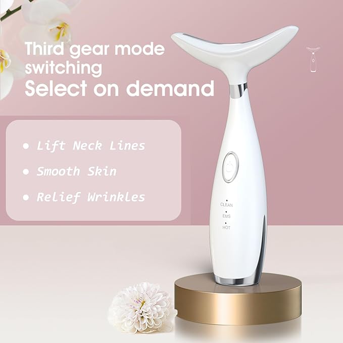 Facial Massager for Face & Neck - Lifting Device for Wrinkle Removal - 3 Color Anti-Wrinkles Tool for Home Skin Care