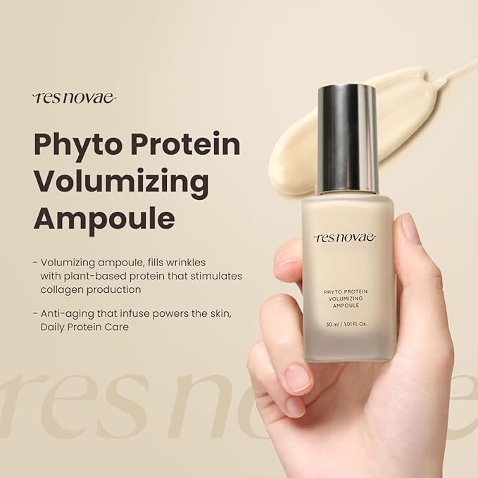 Phyto Protein Volumizing Serum – 15ml (0.5 fl oz) Facial Treatment with Botanical Extracts and Peptides – Skin Firming, Radiance Boost, Hydrating, Plumping, Tone Enhancing