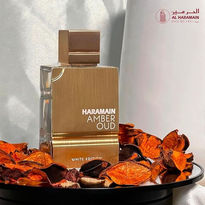 Al Haramain Amber Oud White Edition - Arabian Unisex Amber Long Lasting Perfume for Men and Women - 2 oz