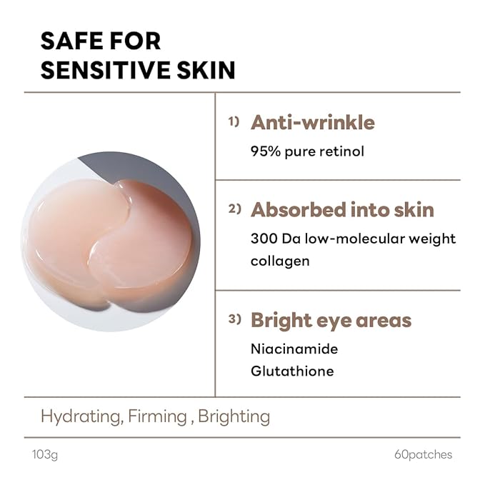Mediheal Retinol Collagen Under Eye Patches & Watermide Moisture Pad for Deep Moisturization