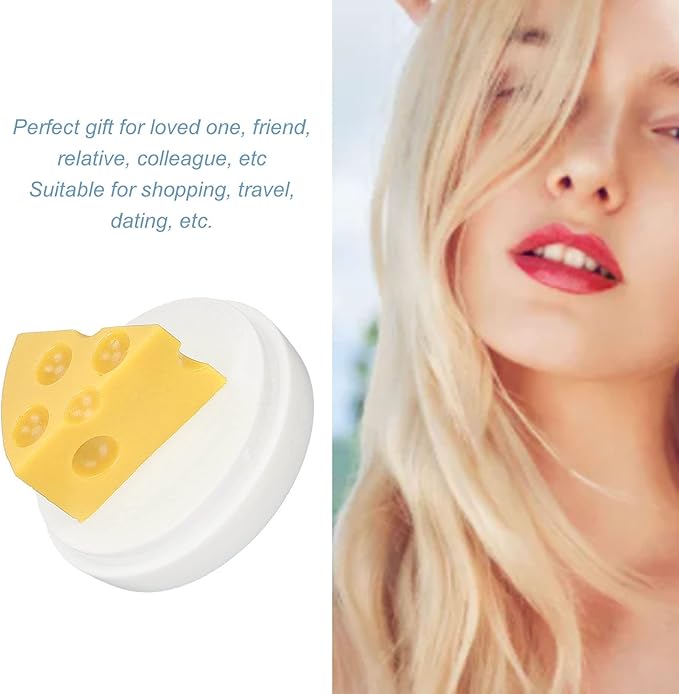 Cheese Shaped Lip Balm, Moisturizing Nourishing 0.3oz(02)