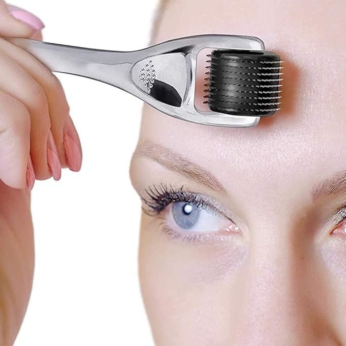 Derma Roller for Beard - Diougens Lee 540 Titanium Microneedling Roller for Face Body - with Storage Case