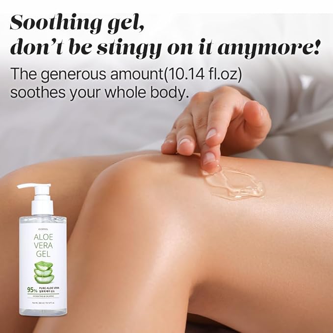 EUNYUL Aloe Vera Soothing Gel 95% 10. 14 fl. oz. / 300ml Korean Skincare, Body Care, After Sunburn