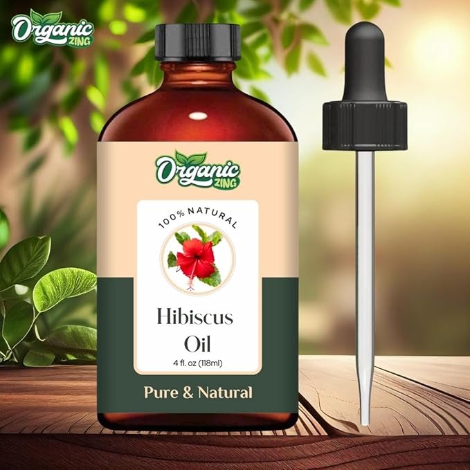 Hibiscus (Rosa sinensis) Oil | Pure & Natural Essential Oil for Skincare, Hair Care & Massage - 118ml/3.99fl oz
