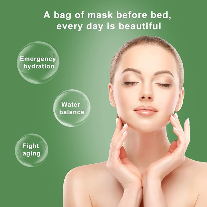 Korean Collagen Firming Sleeping Mask(40 Pcs), Wash-Free Firming Anti Aging Moisturizing Face Mask for Women, Smooth & Tight Skin, Individual Packaging