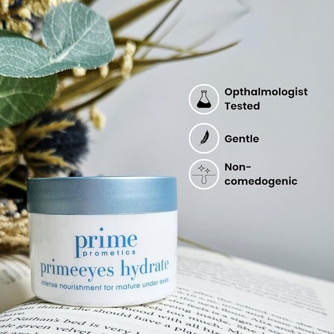 PrimeEyes Hydrate Under Eye Cream for Mature Women – Hydrating Eye Cream for Dark Circles and Wrinkle Repair – Soft, Glowing & Healthy Under Eyes