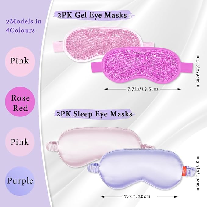 Cooling eye mask and silky