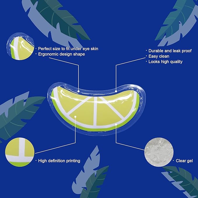 Gel Ice Pack Reusable Cooling Eye Pads and Under Patches,Eye Hot Cold Treatment for Redness,Pain Relief Relax