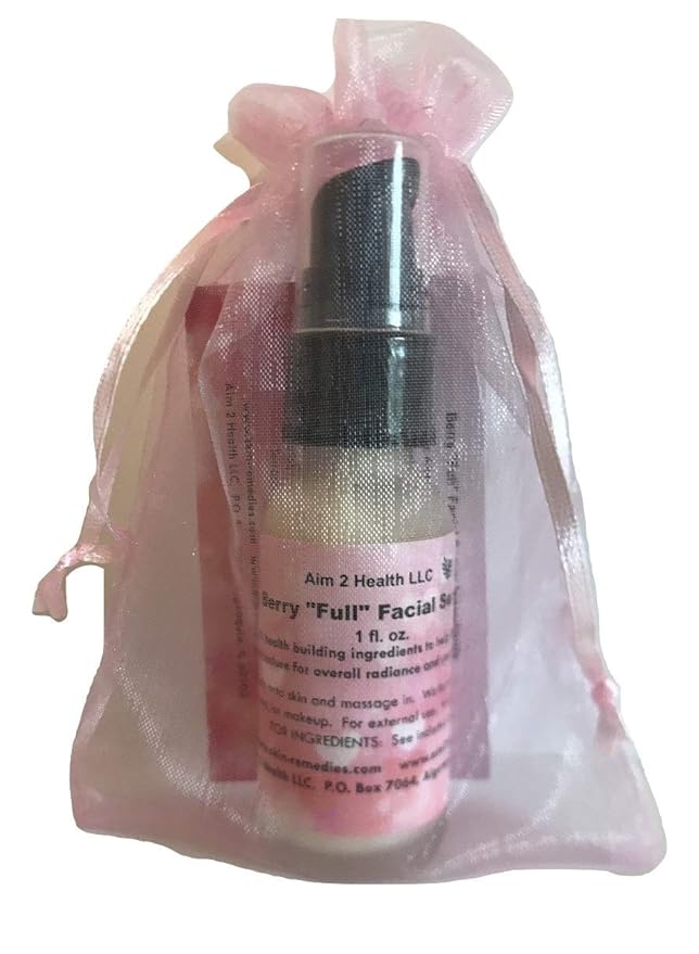 Berry "Full" Facial Serum Best Anti-Aging Face Serum Soothes Wrinkles & Boosts Collagen Balances Skin Texture - Organic Blueberry, Cranberry & Red Raspberry Leaf 1 OZ