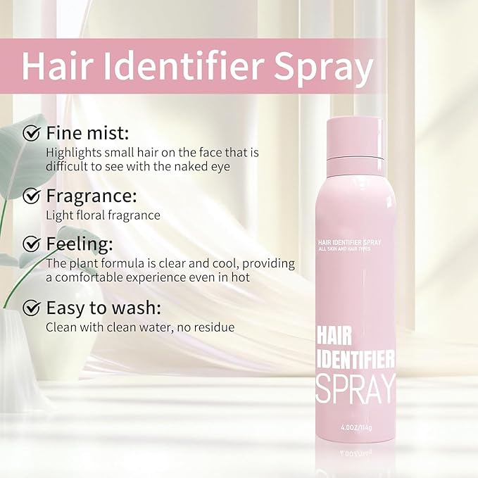Hair Identifier Spray for Face Shaving, Body Hair Identifying Spray Plus Razor