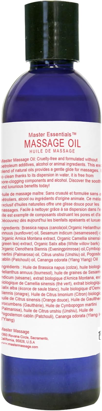 Master Massage SpaMaster Essentials Exotic Massage Oil, 8 oz. Pack of 4