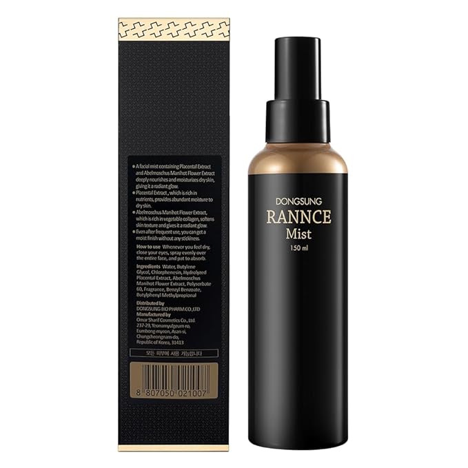 DONGSUNG RANNCE Facial Mist, Face Mist with Okra Fruit Extract and Abelmoschus Manihot Flower Extract, Hydrates and Nourishes Skin, Day Care (Rannce, 5.07 fl oz)