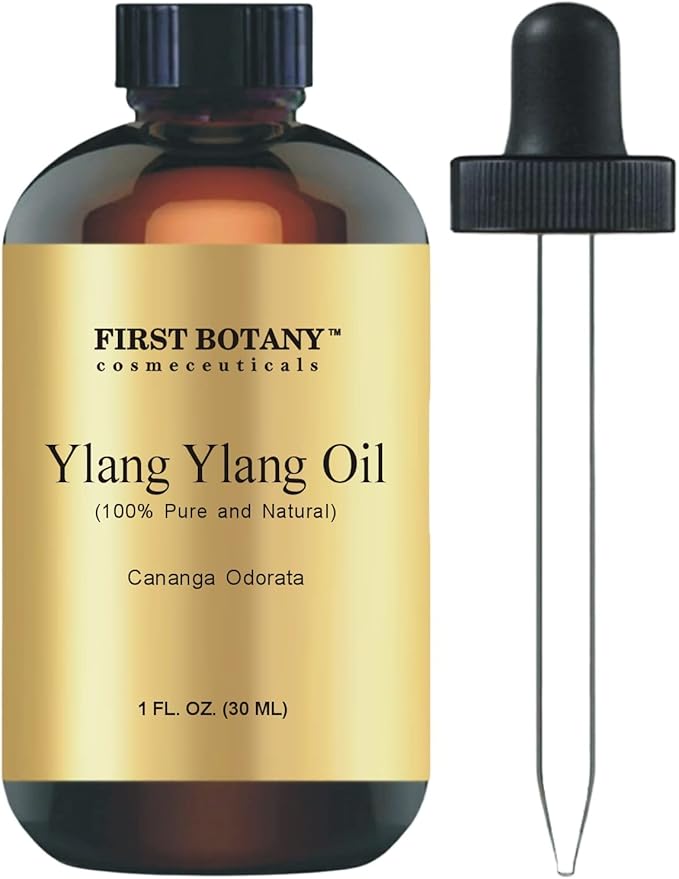 First Botany, 100% Pure Ylang Ylang Oil - Premium Ylang-Ylang Essential Oil for Aromatherapy, Massage, Topical & Household Uses - 1 fl oz (Ylang Ylang)