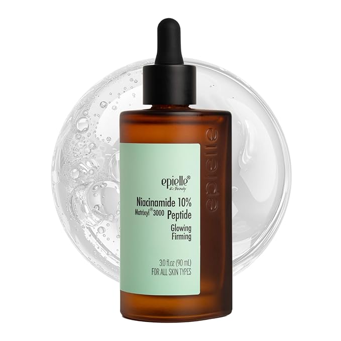 Complex Niacinamide 10% Serum with Peptides (3oz) Glowing, Firming, and Pore-Refining Formula for Smooth, Healthy-Looking Skin, Easter Gift, Mother's Day Gifts