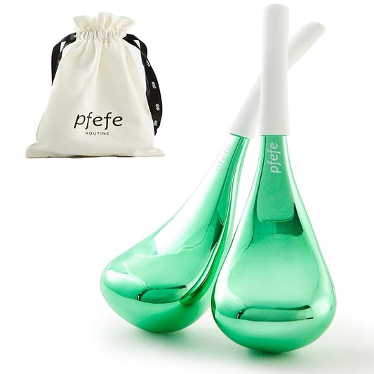 Cryo Sticks for Face, Ice Globes Cryo Globes for Facials, Esthetician Supplies Gifts, Unbreakable Stainless Steel Ice Roller Cooling Spa Balls with Storage Case