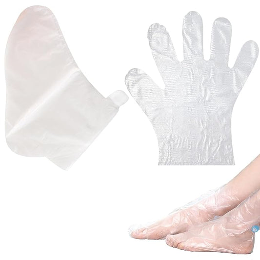 400 PCS Plastic Hand and Foot Bags Paraffin Wax Machine for Hand and Feet Paraffin Baths Gloves for Hand, Foot Covers Pedicure Bags for Feet Thermal Therabath Hot Wax Therapy