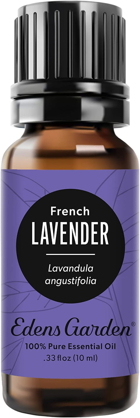 Edens Garden Lavender- French Essential Oil- 100% Pure Premium Grade, Undiluted, Natural, Therapeutic, Aromatherapy, The Best for Diffuser, Face, Laundry, Kid Safe 10 ml (.33 fl oz)