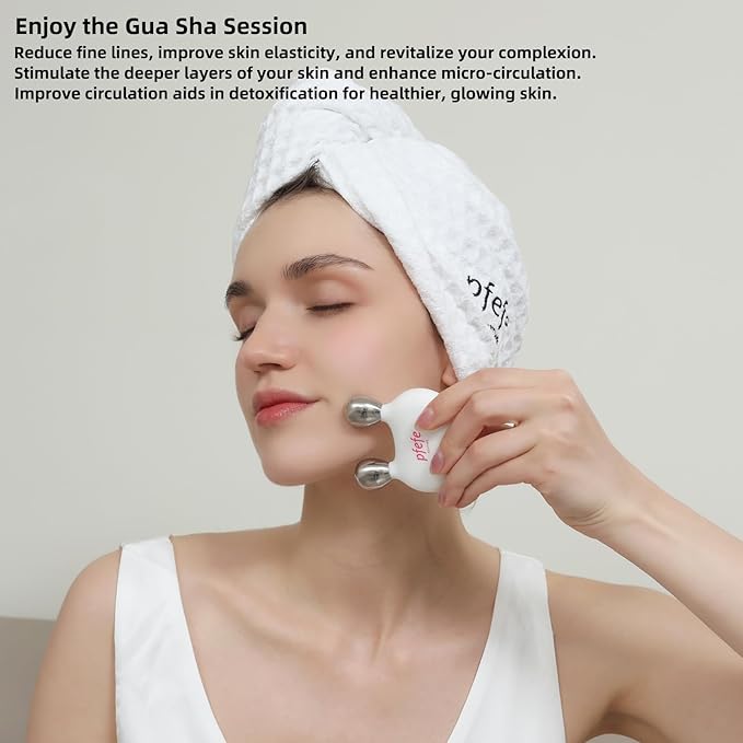 Stainless Steel Rabbit Gua Sha & Face Roller, Cryo Rabbit Massager for Esthetician Supplies, Facial Roller for Puffiness, Wrinkles, Dark Circles