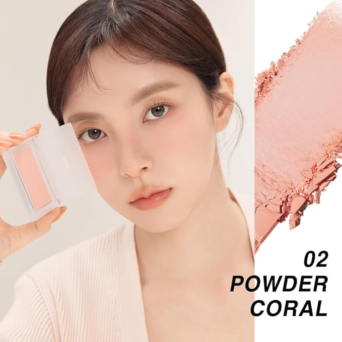 BBIA Ready To Wear Powder Cheek Blush 3 Color – Buildable & Blendable Soft Blush for Cheeks, Matte & Shimmery Finish, Lightweight, Long-Lasting, Vegan, Korea Face Makeup, 0.19oz (03 POWDER APRICOT)