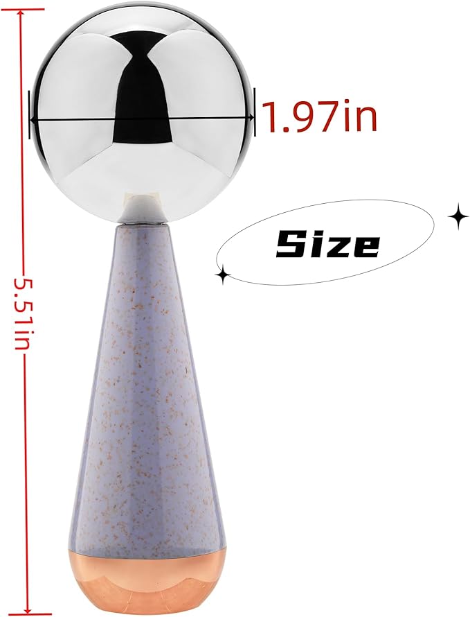 Facial Ice Globes and Roller, Cooling Massager for Face, Eyes and Neck, Cryotherapy Treatment for Puffiness, Dark Circles and Wrinkles