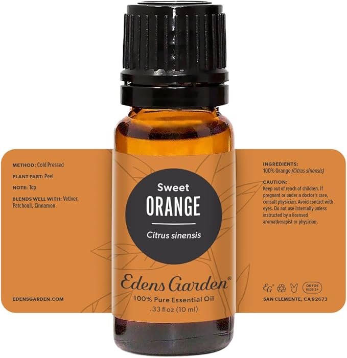 Edens Garden Orange- Sweet Essential Oil- 100% Pure Premium Grade, Undiluted, Natural, Therapeutic, Aromatherapy, The Best for Diffuser, Laundry, Humidifiers, Kid Safe 10 ml (.33 fl oz)