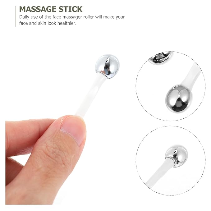 EXCEART 6pcs Eye Cream Applicators Face Eye Roller Massage Eye Care Applicator Wand Stick Metal Eye Cream Roller Wand