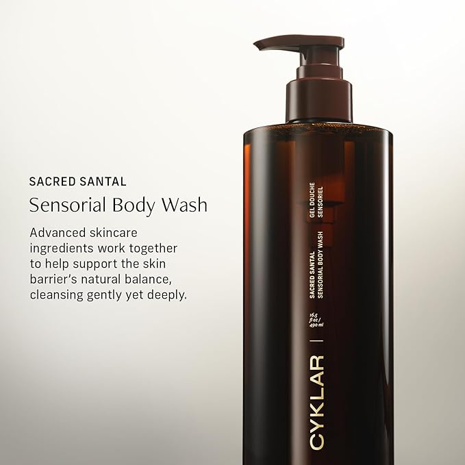 Vitamin C Body Oil for Women and Men. Moisturizing Sacred Santal & Body Wash Bundle